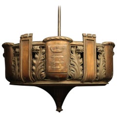 English Copper 8-Light Antique Uplighter