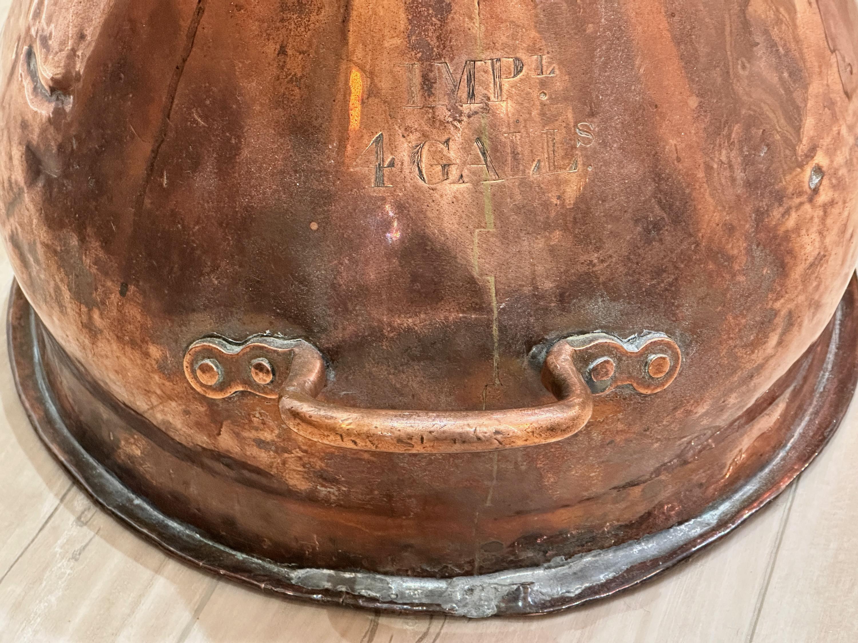 Industrial English Copper Ale Pitcher