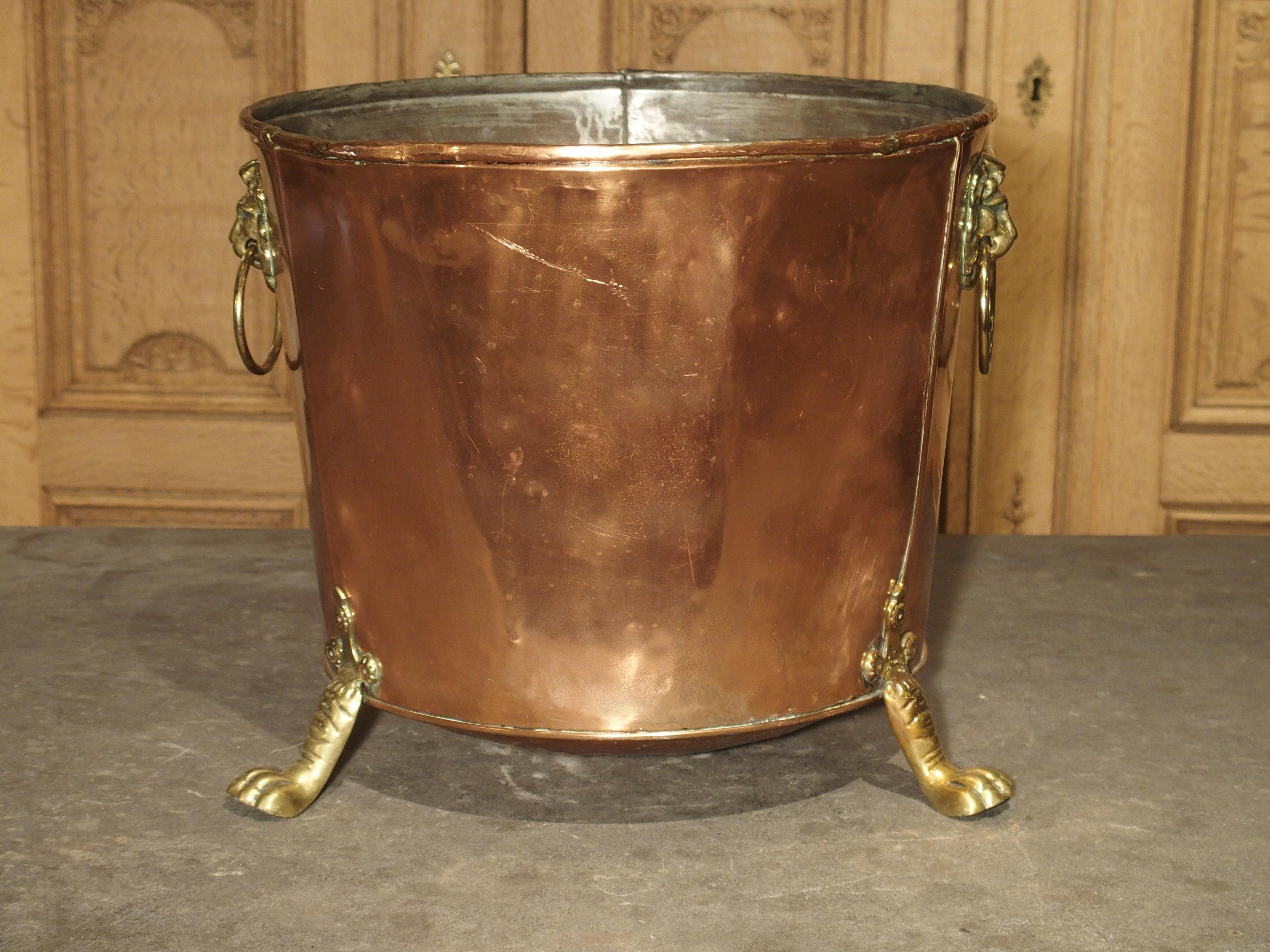brass firewood bucket
