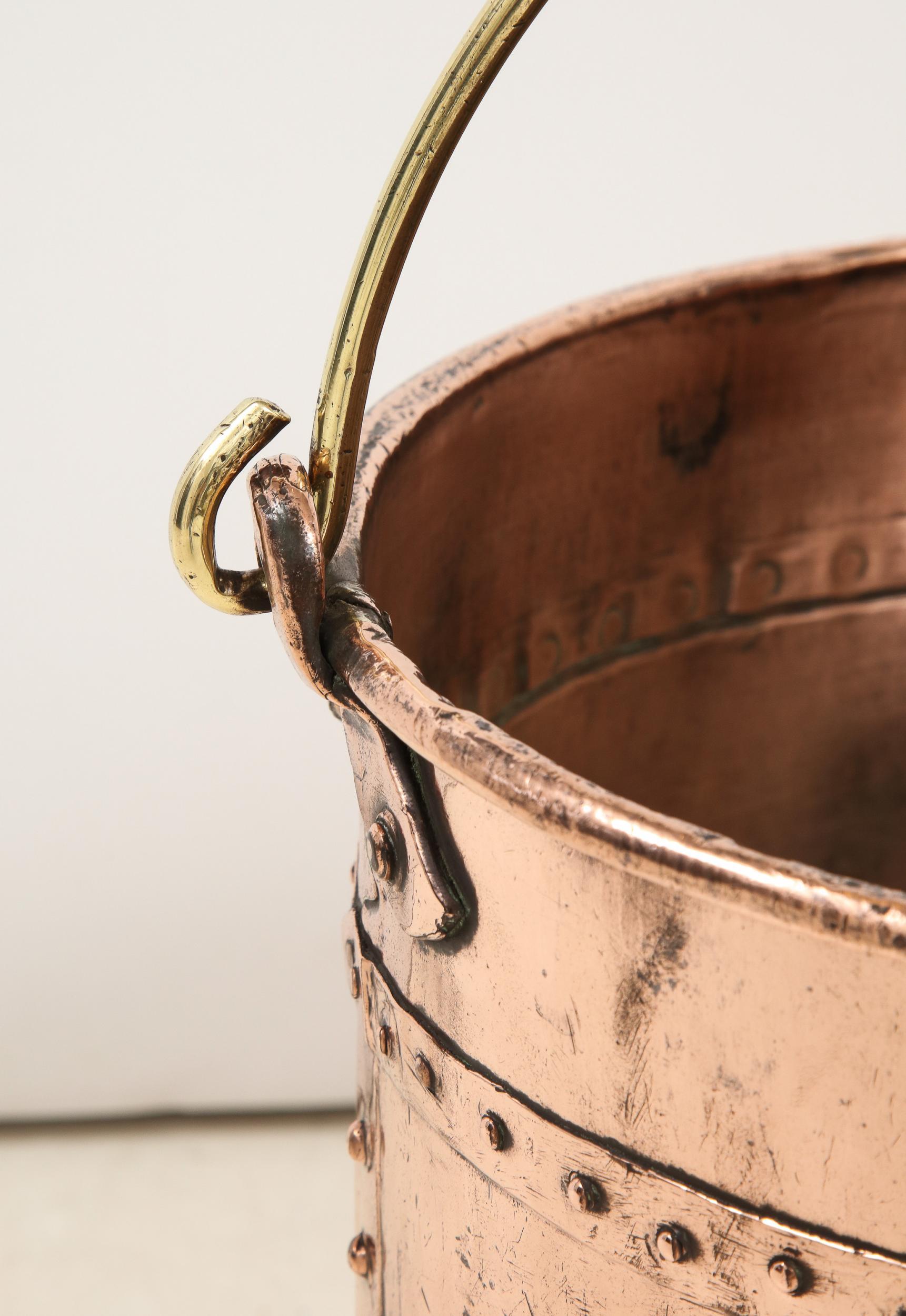 English Copper Apple Bucket For Sale 1