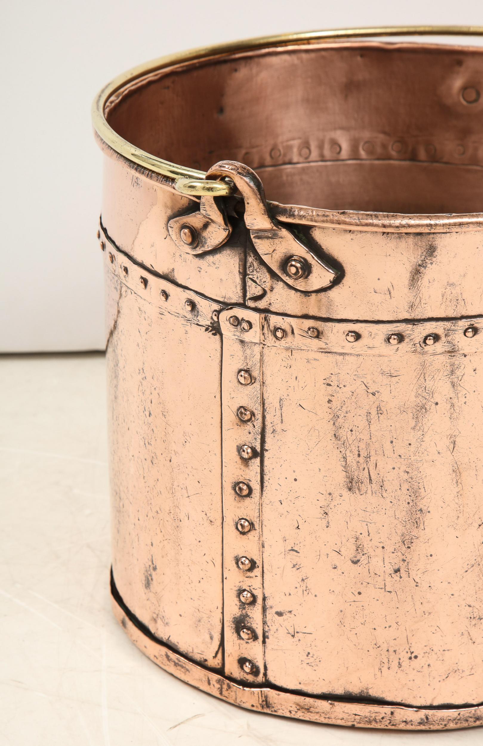 English Copper Apple Bucket For Sale 3