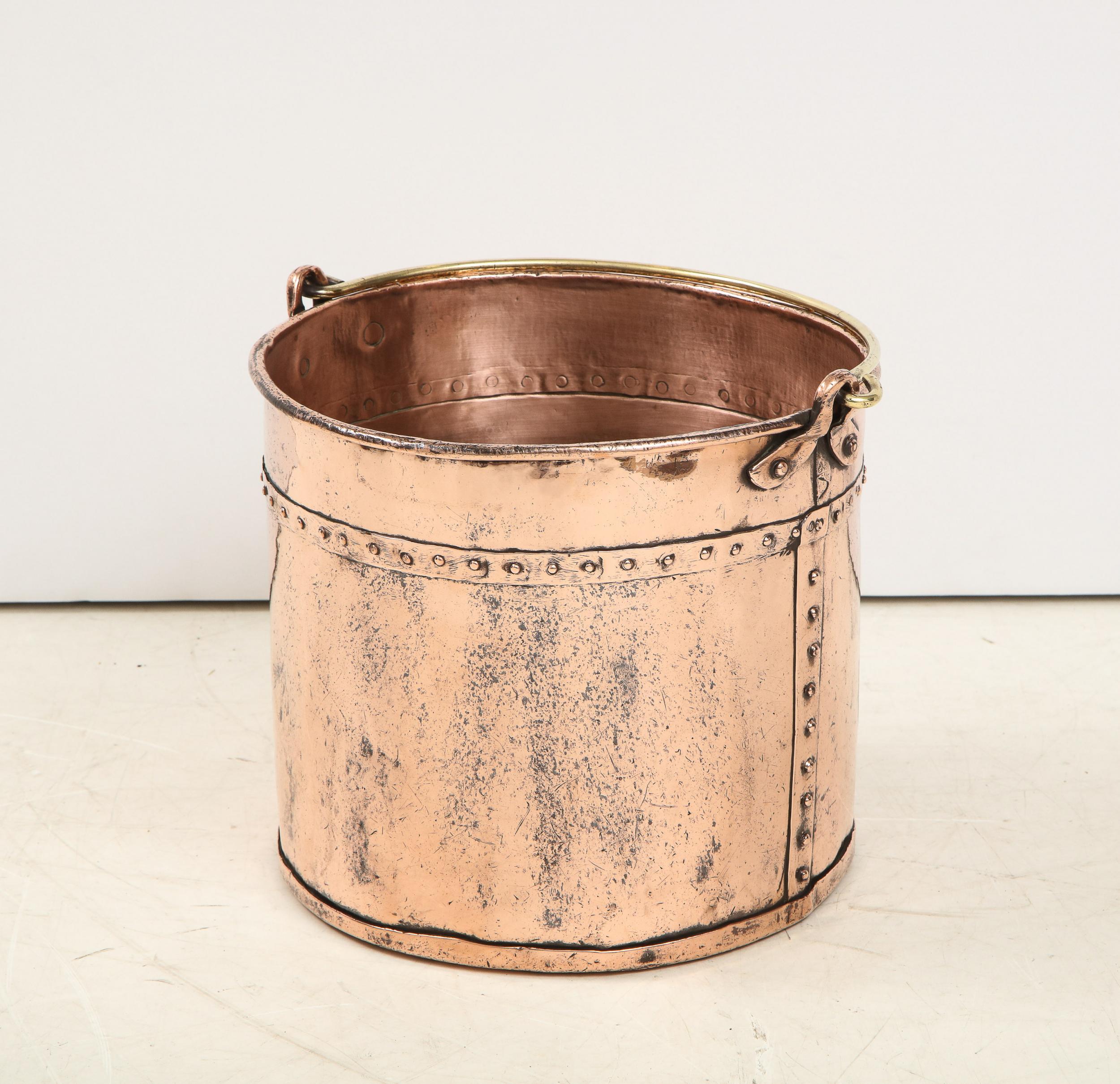 antique copper bucket