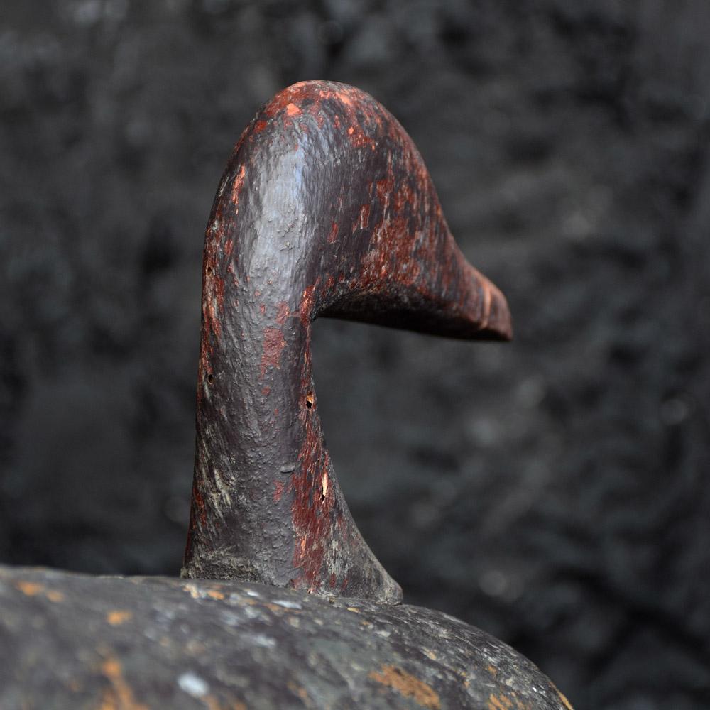 Hand-Carved English Cork Decoy Duck Form, circa 1920