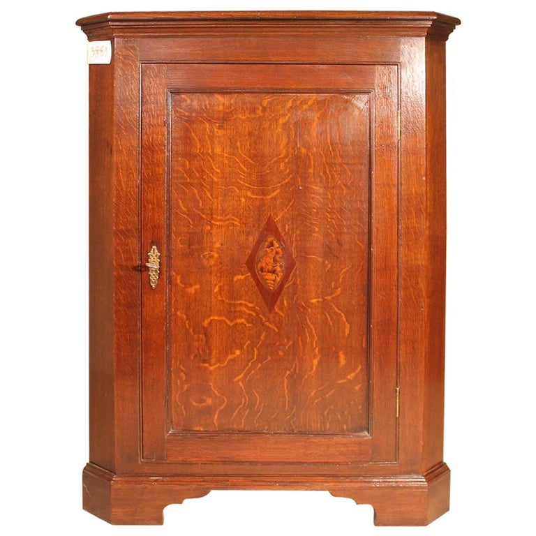 English Corner Cupboard in Oak 18th Century For Sale at 1stdibs