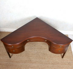 English Corner Desk Writing Table Bevan Funnell Mahogany Antique Vintage