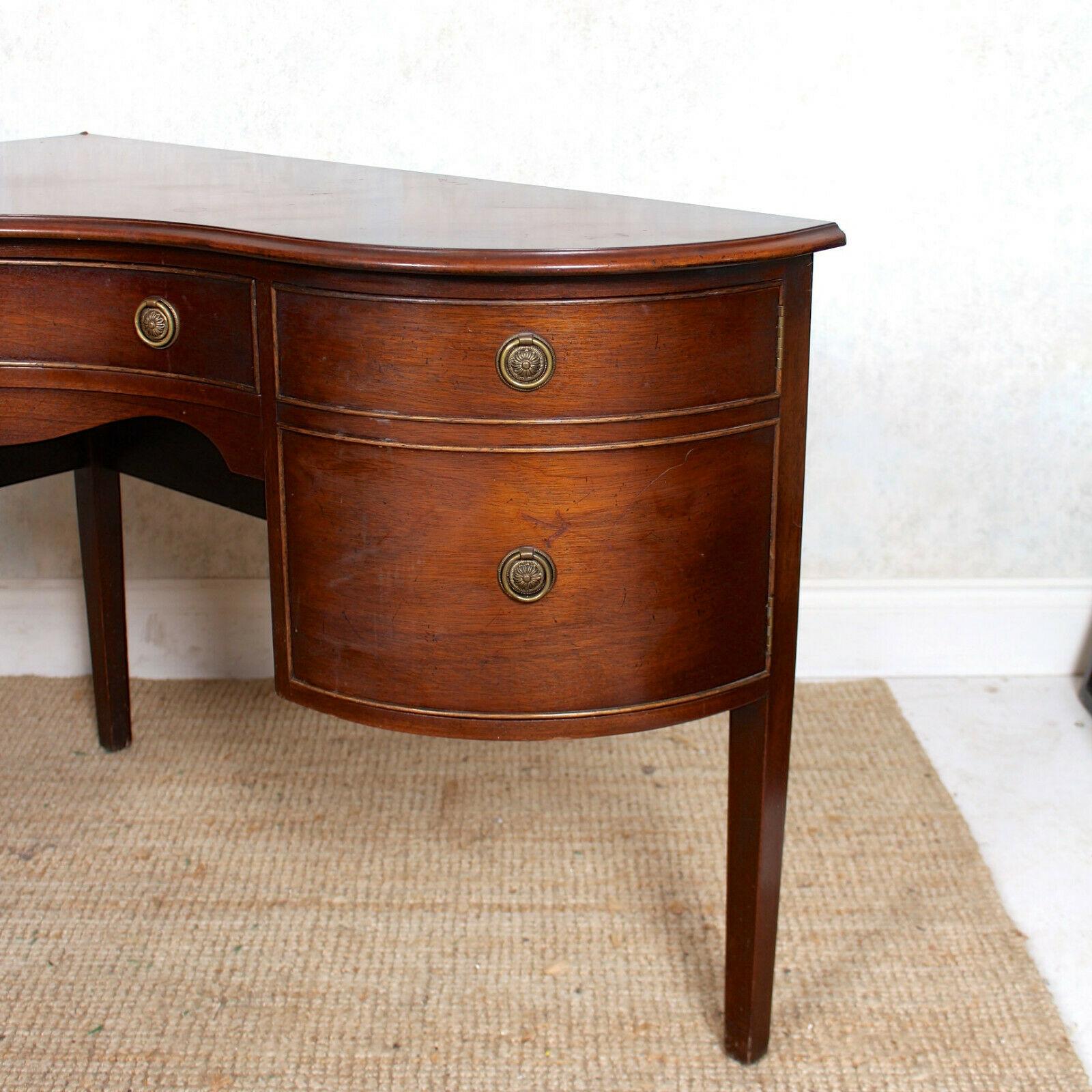 English Corner Desk Writing Table Bevan Funnell Mahogany Antique Vintage For Sale 1