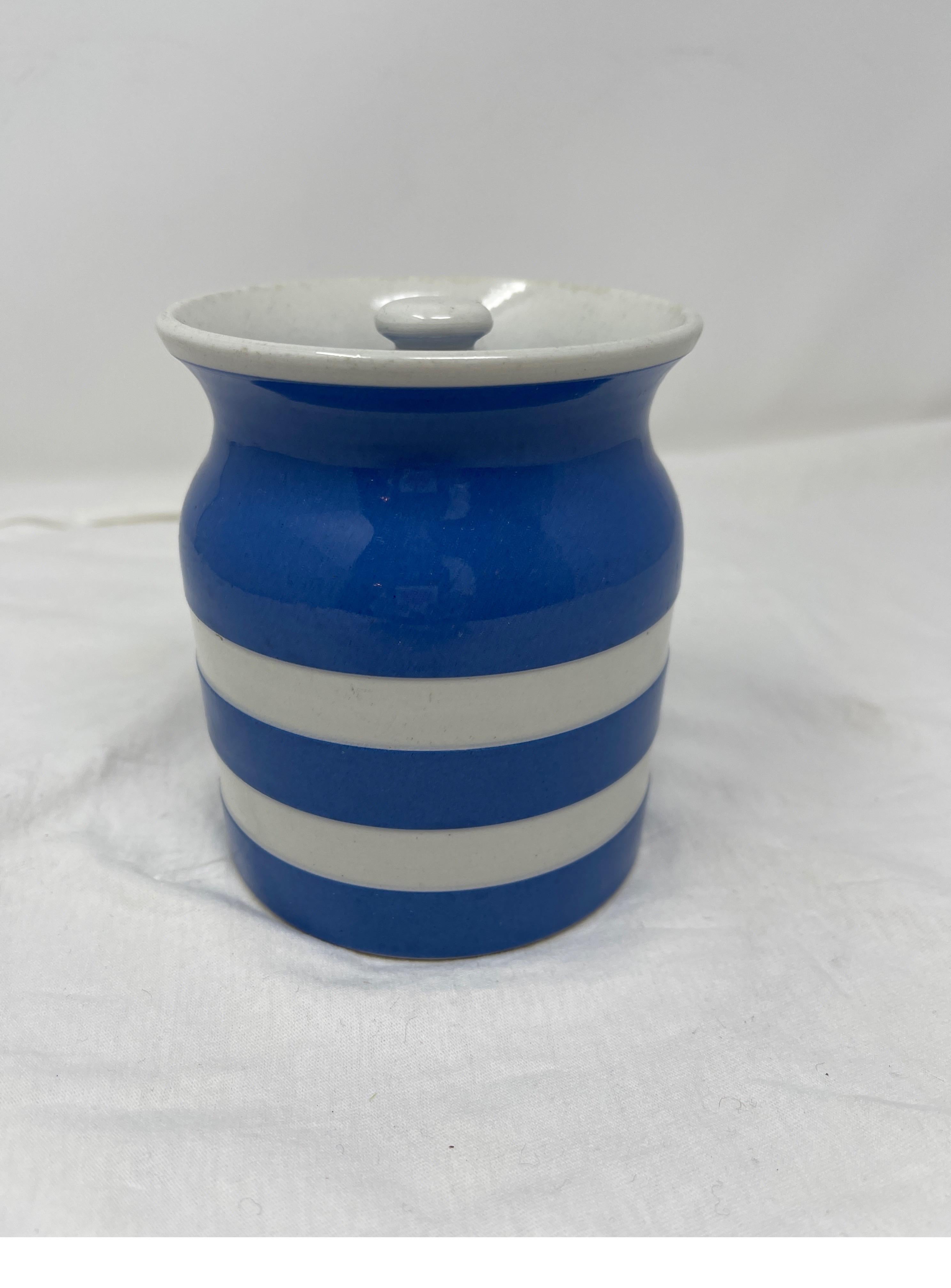 English T.G. Green Cornishware Canister