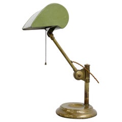 Lampe de banquier anglaise à contrepoids vers 1910