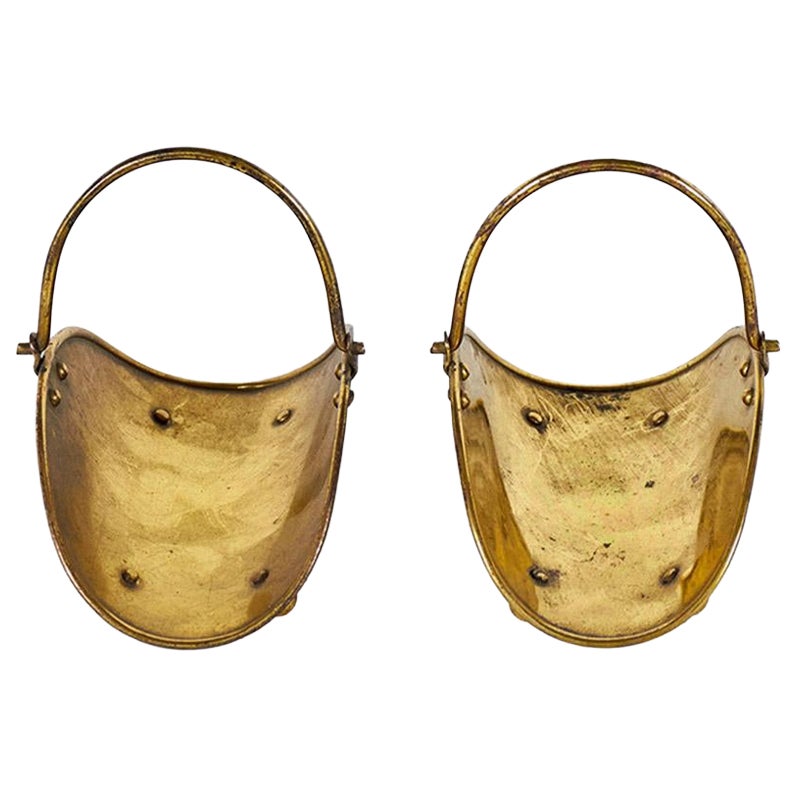 Leñeros ingleses de latón en venta