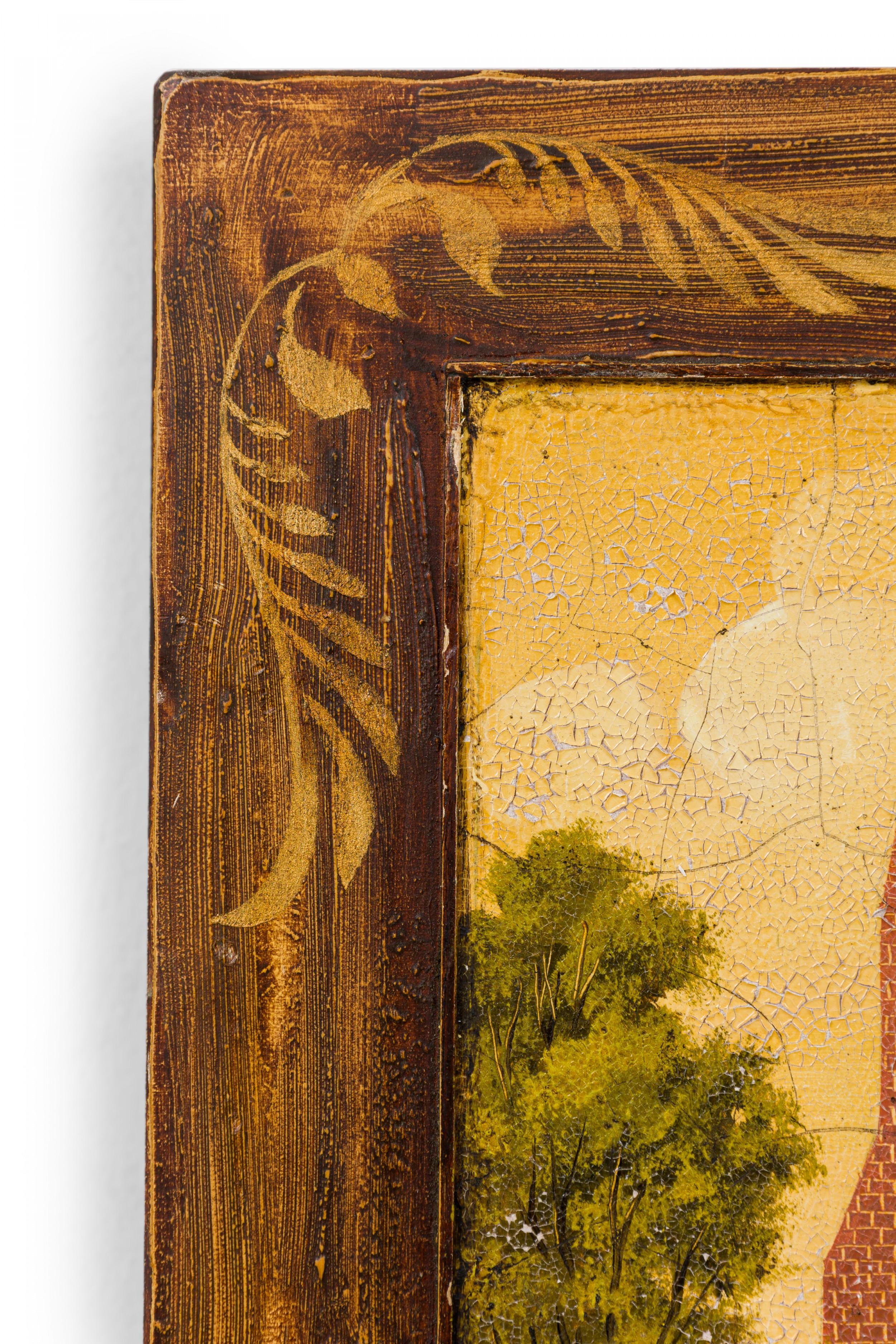 Britannico Casa di campagna inglese in mattoni Pittura acrilica in vendita