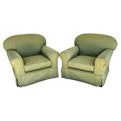 English Country Cottage Armchairs Slipcovered by Lee Industries Pair