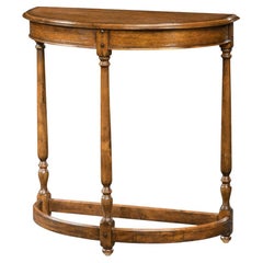 English Country Demilune Console Table