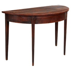 English Country Demilune Side Table