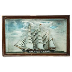 English Country Diorama Clipper Ship Wall Plaque