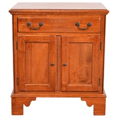 English Country Farmhouse Solid Maple Bedside Chest