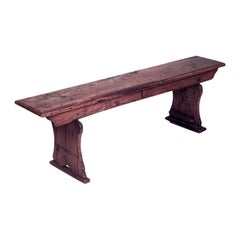 English Country Fruitwood Bench