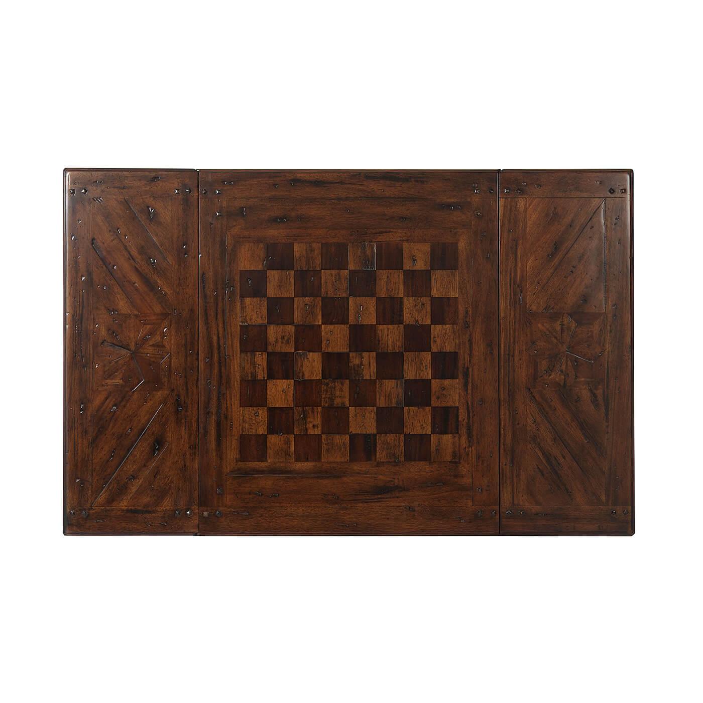 Wood English Country Games Table For Sale