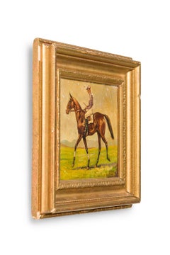 English Country Horse and Jockey Painting