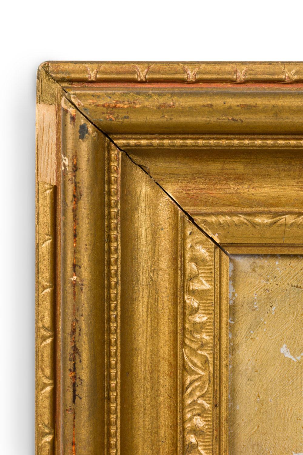 Dorato Quadro con cavallo e fantino di campagna inglese in vendita