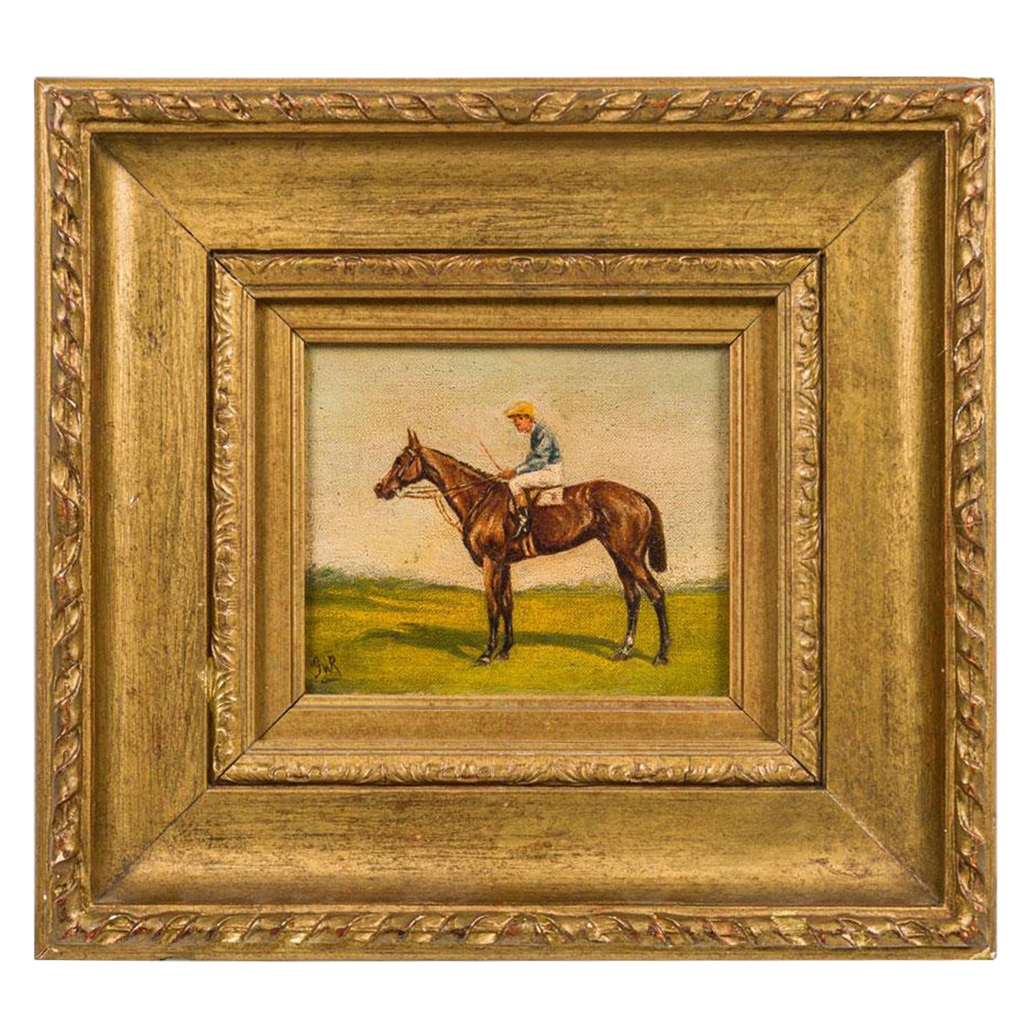 English Country Horse and Jockey Painting