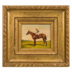 English Country Horse and Jockey Painting