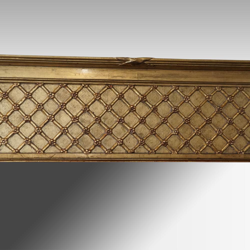 Late 19th Century English Country House 19th Century Gilt over Mantle Mirror, circa 1870
