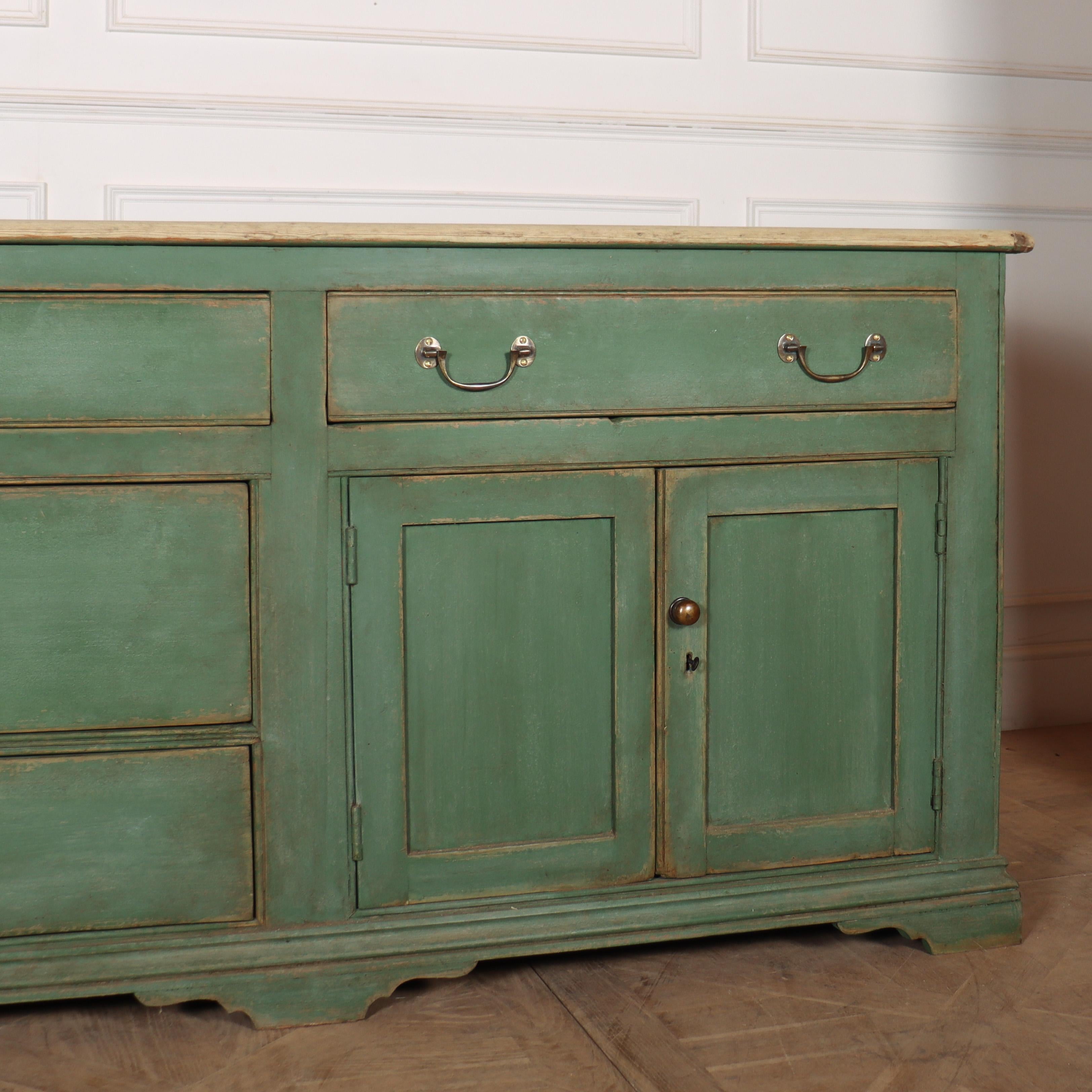 Painted English Country House Dresser Base For Sale