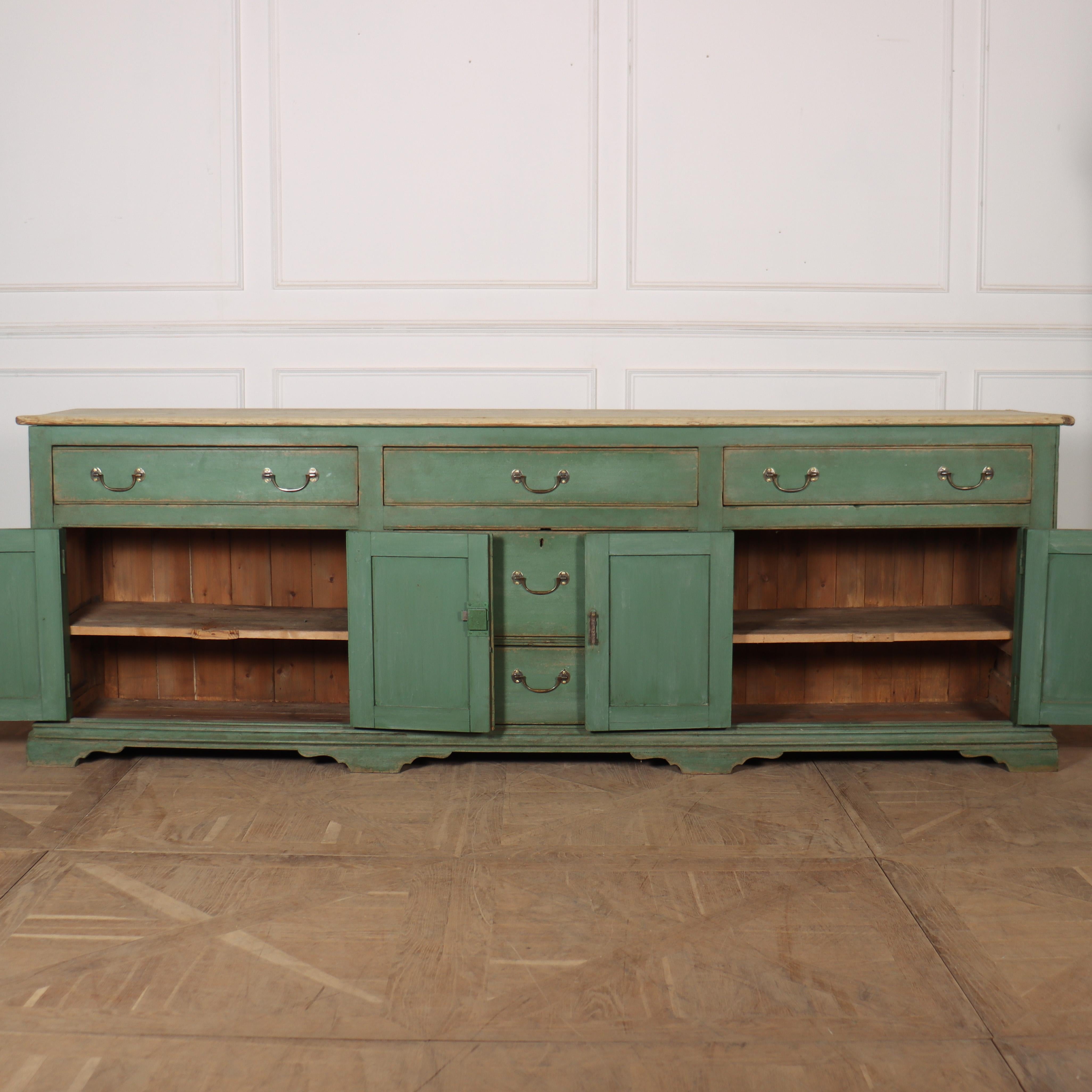 Pine English Country House Dresser Base For Sale