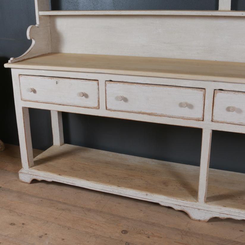 Early 19th century English country house dresser. Very elegant but practical design. 1810


Dimensions:
108.5 inches (276 cms) wide
20.5 inches (52 cms) deep
97 inches (246 cms) high.
 