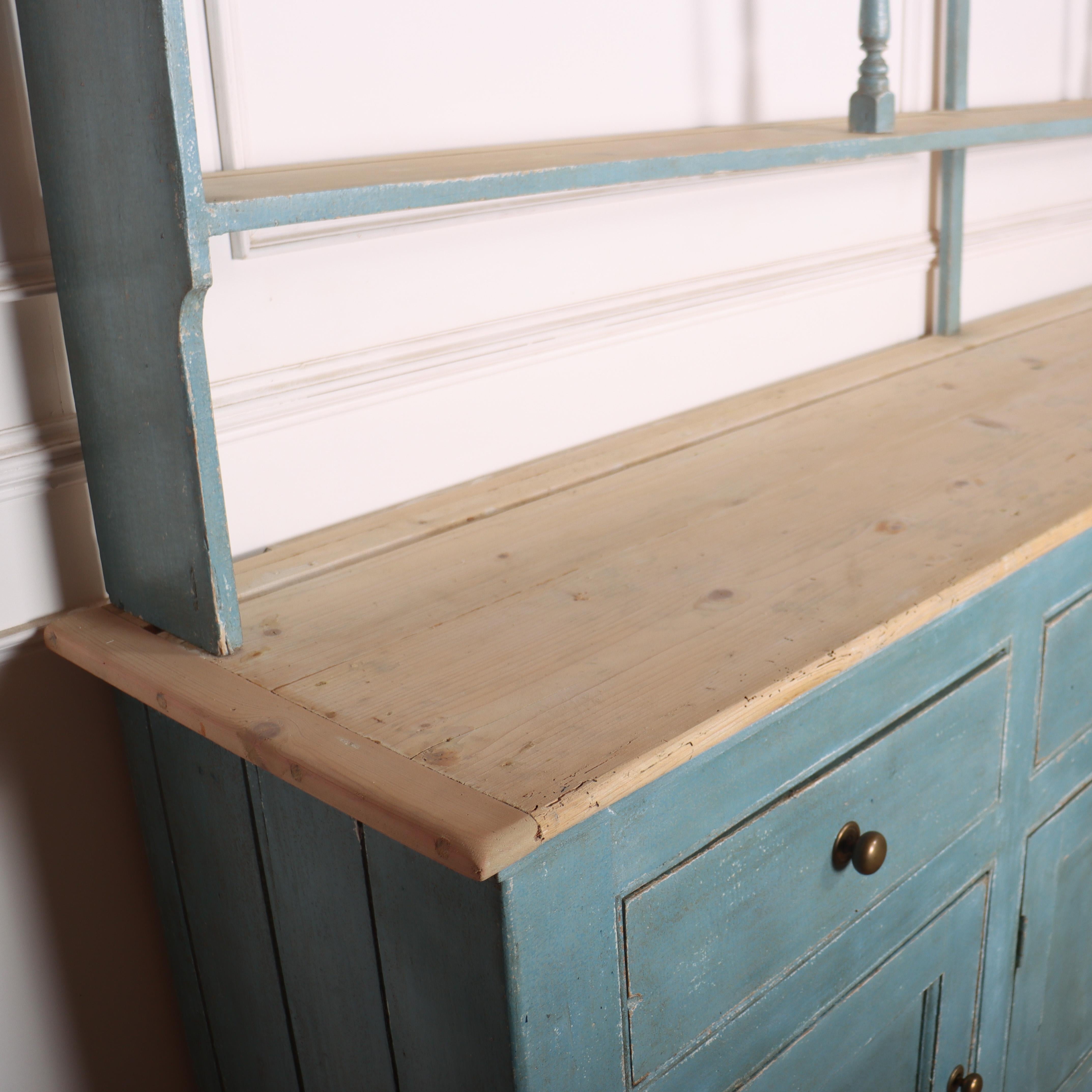 Painted English Country House Dresser For Sale