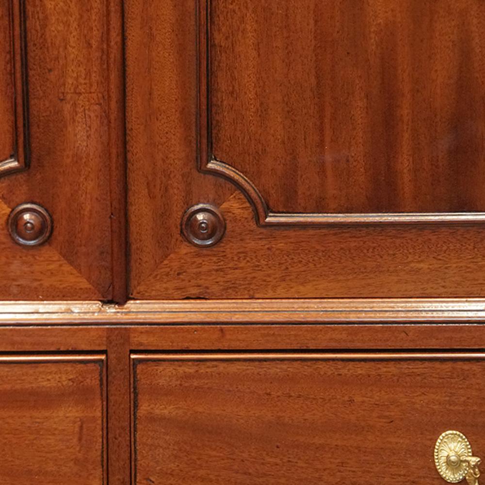 Late 18th Century English Country House George III Mahogany Cupboard Press, circa 1795 For Sale