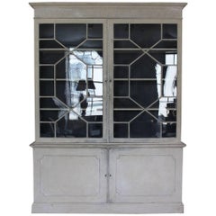 English Country House George III Painted Bookcase