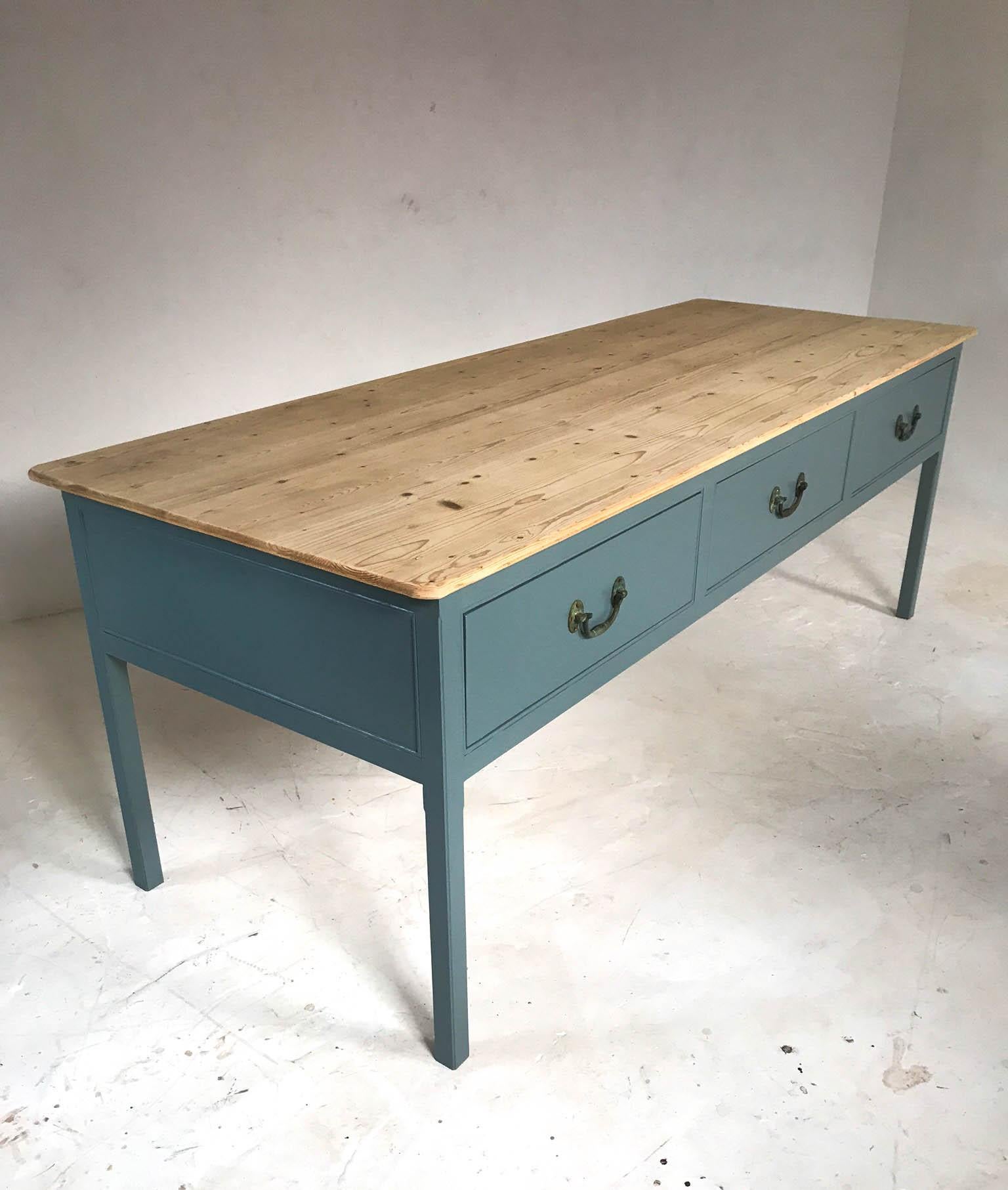 English Country House Georgian Style Kitchen Island Prep Work Table Scullery 4