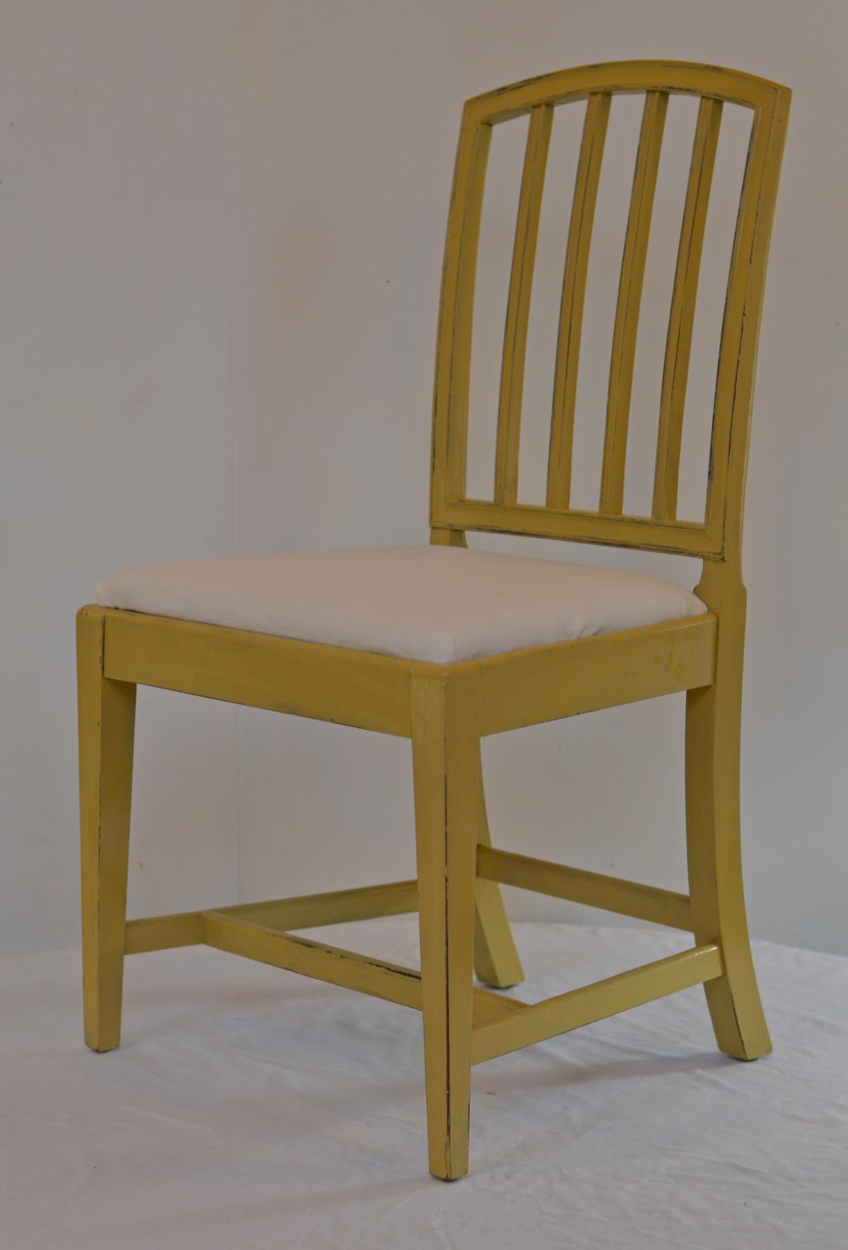 English Country House Hepplewhite Chairs in Churlish Green, Set of 6 6