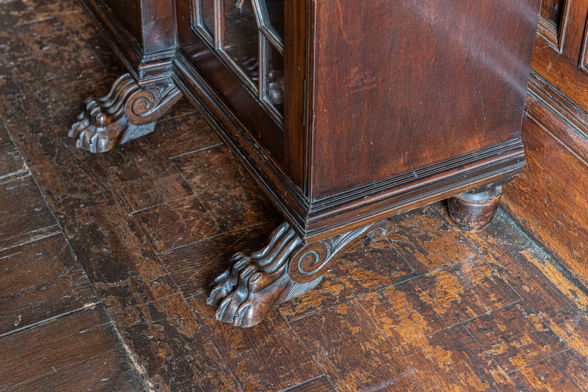 English Country House Mahogany Breakfront Bookcase 3