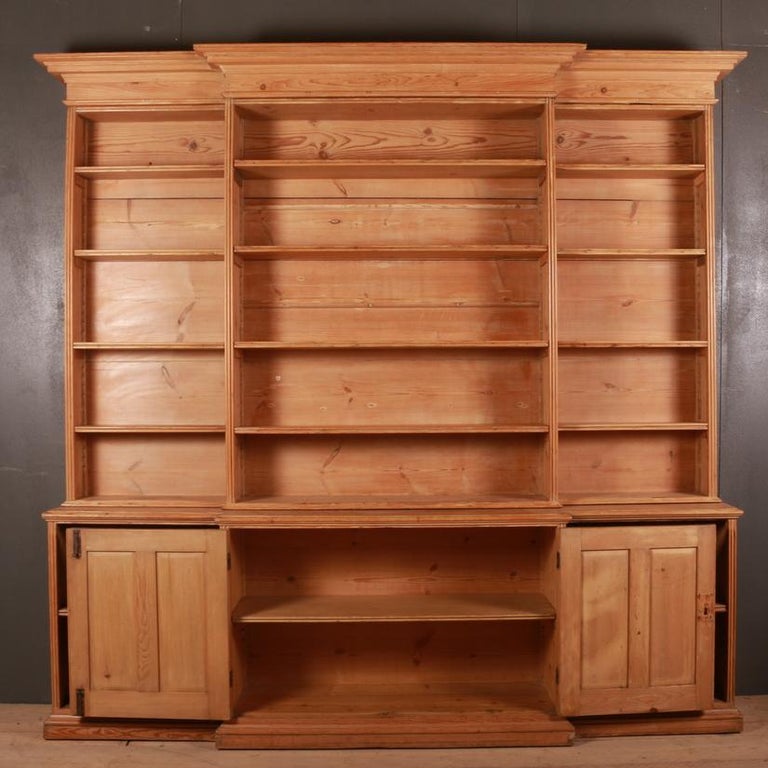 English Country House Pine Bookcase at 1stDibs