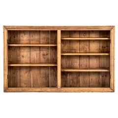 Antique English Country House Victorian Pine Larder Cupboard or Bookcase