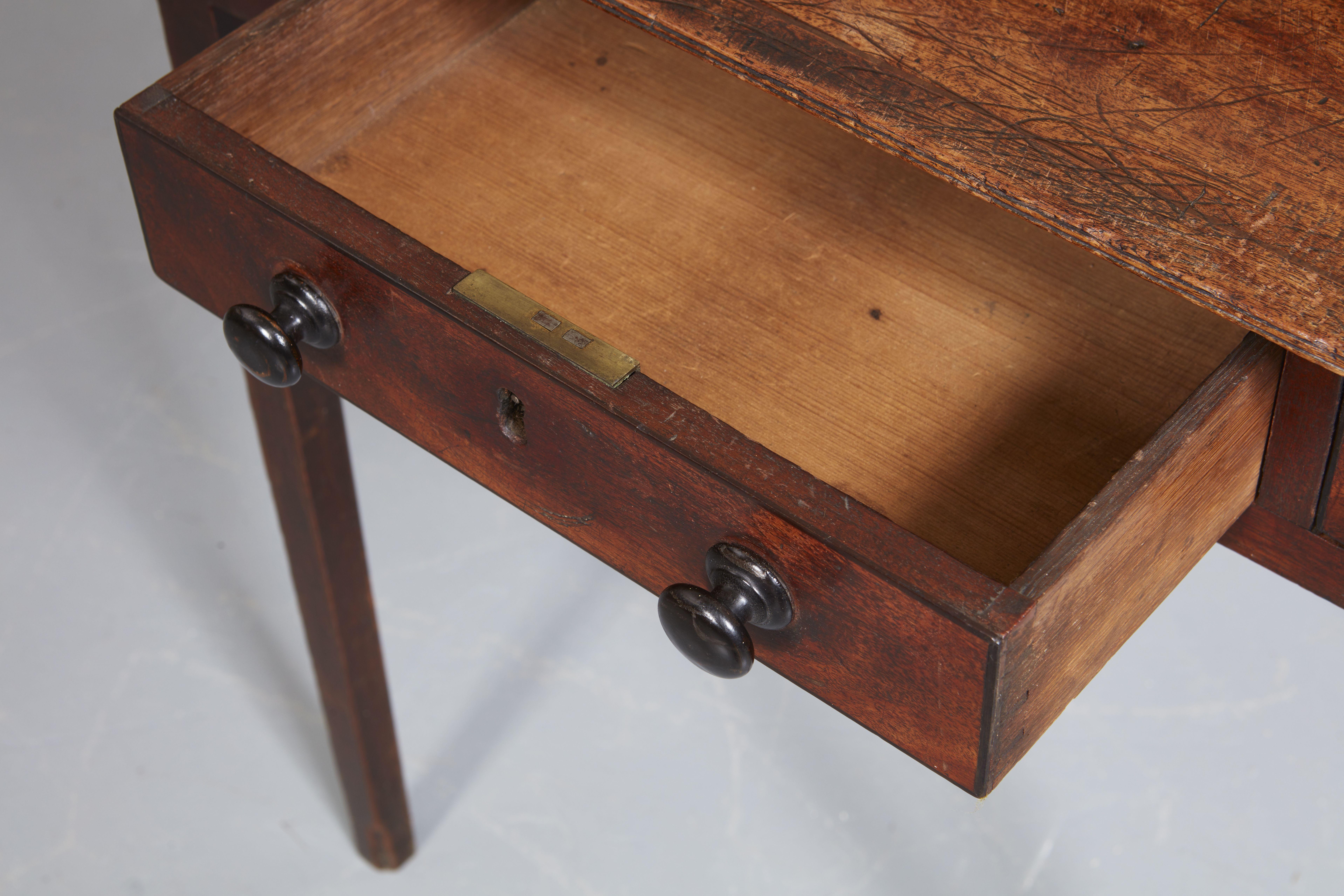 Mahogany English Country Inlaid Side Table