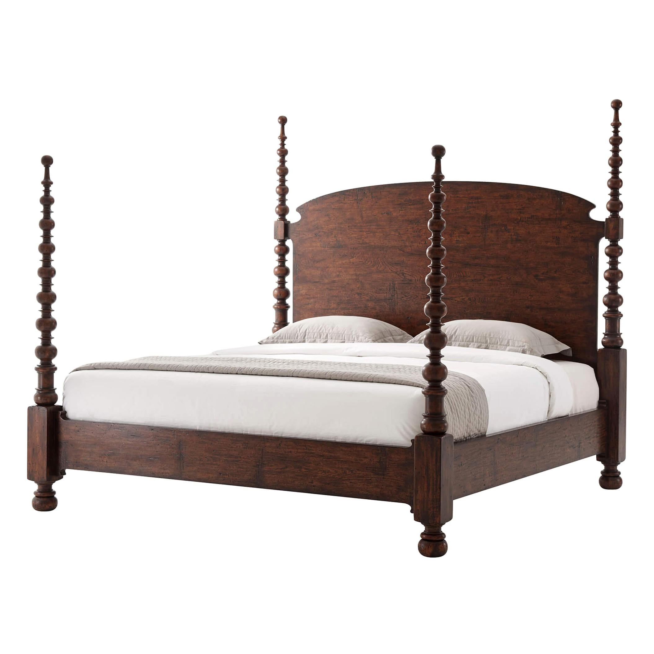 English Country King Bed For At, Country Style King Bed Frames With Headboards
