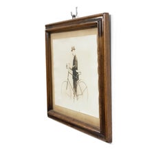 Portrait d'un paysan anglais et de sa bicyclette