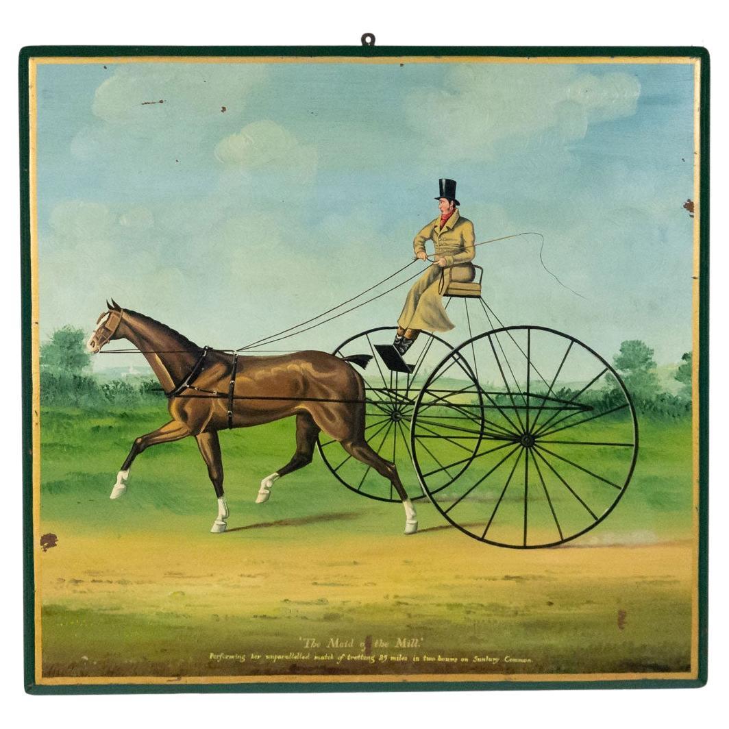 English Country Man on Sulkey Painting For Sale