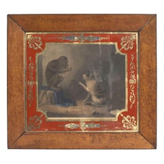 English Country Monkey and Cats Lithograph
