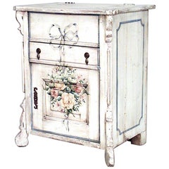 Antique English Country Floral Bedside Commode