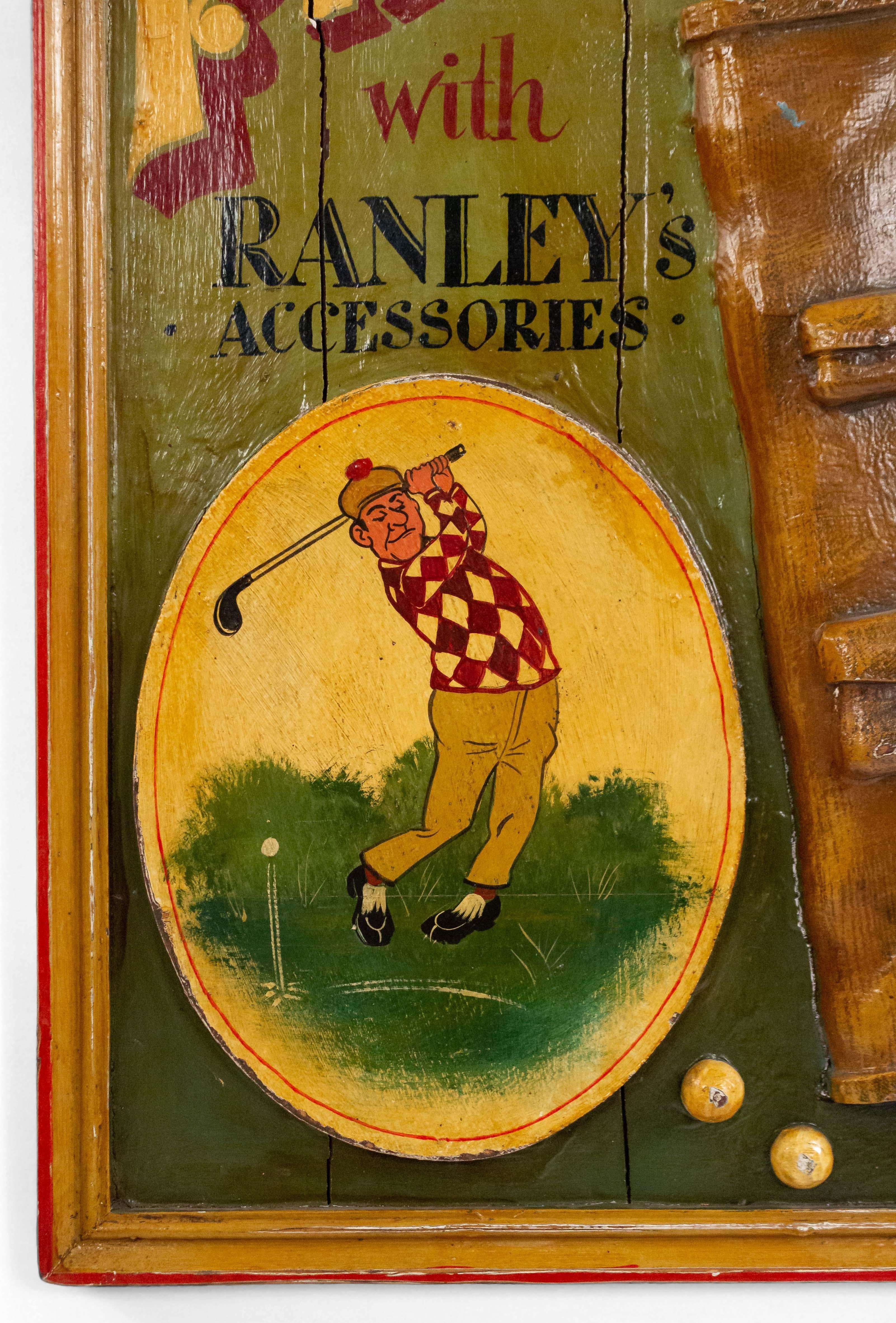 Cartel de Golf Pintado País Inglés De campo en venta