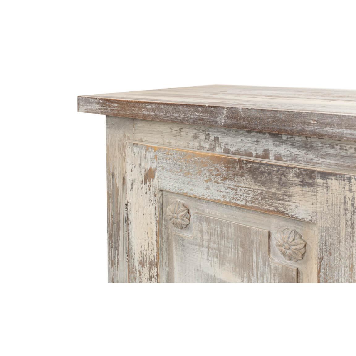 Wood English Country Painted Sideboard For Sale