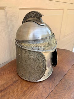 English Country Pewter Knight's Helmet Ice Bucket
