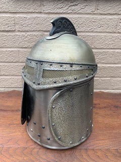English Country Pewter Knight's Helmet Ice Bucket