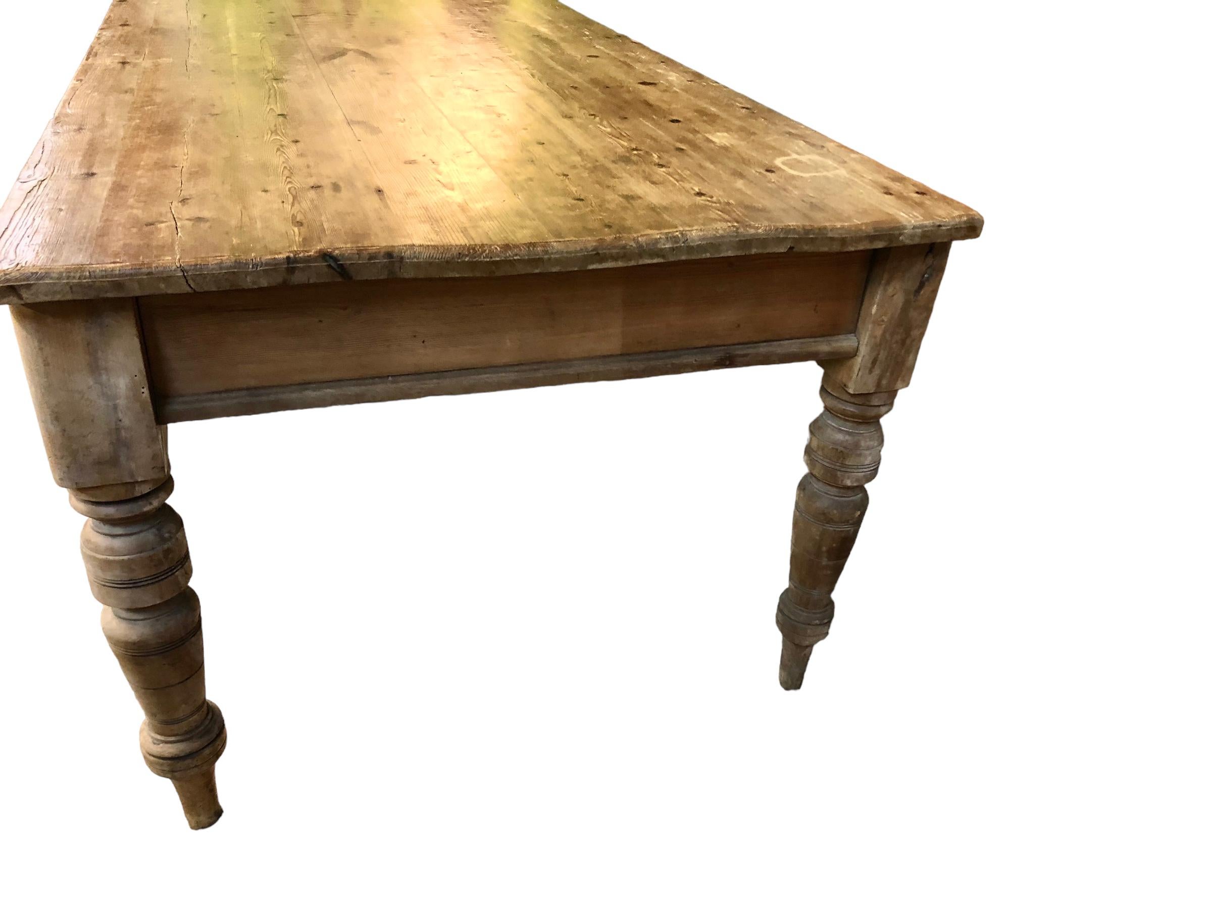 English Country Pine Farm Table For Sale 2