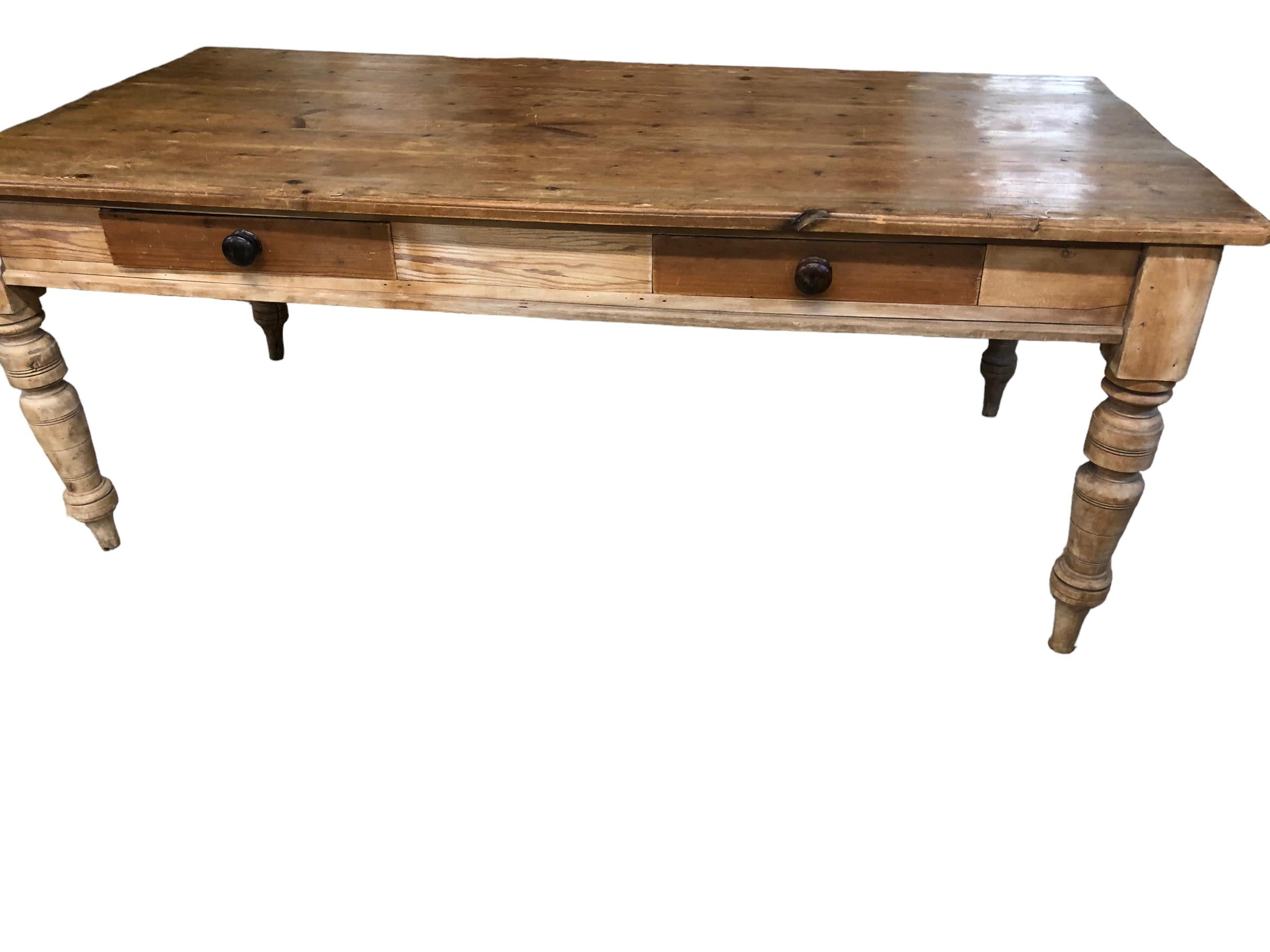 English Country Pine Farm Table For Sale 4