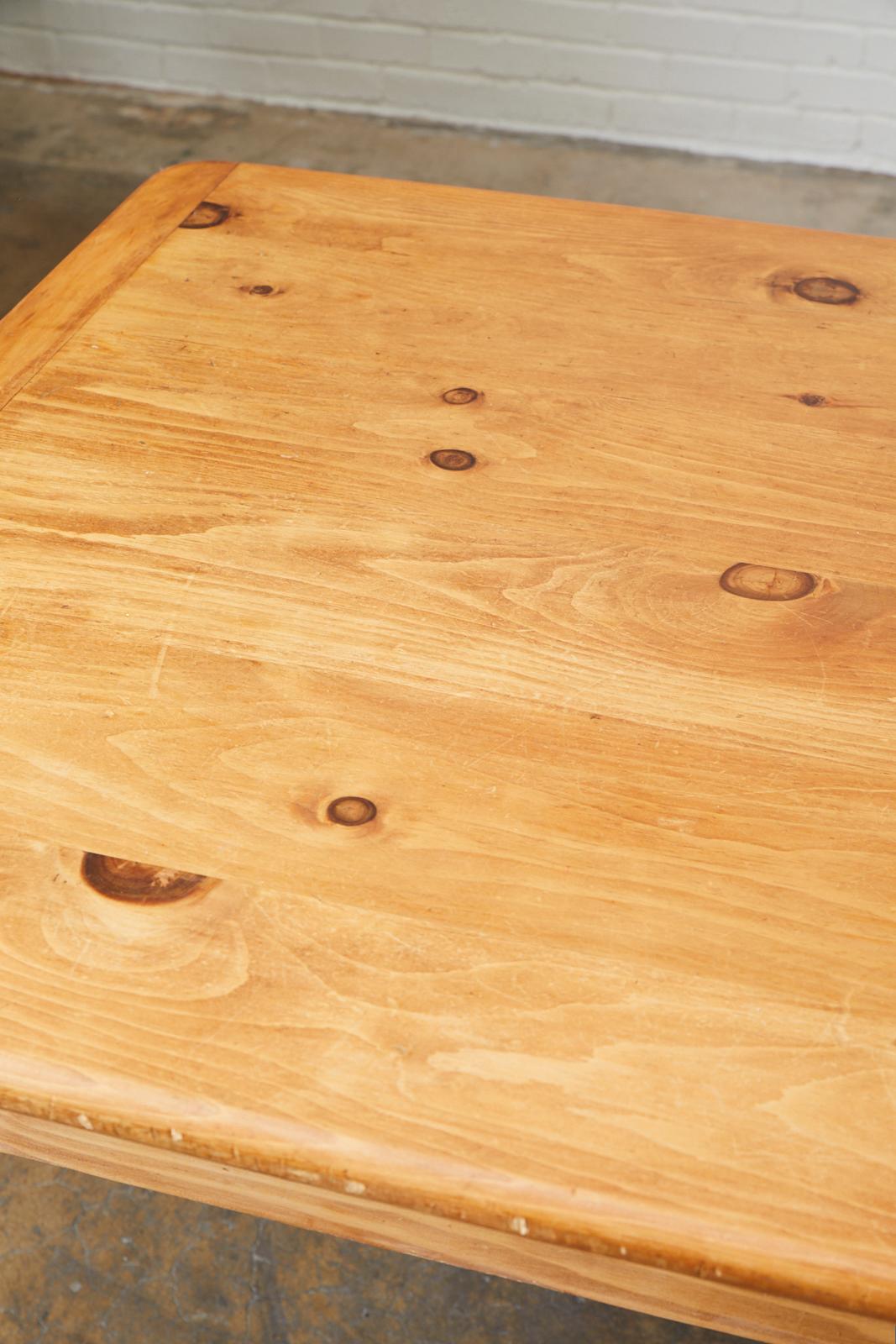 20th Century English Country Pine Farmhouse Dining Table